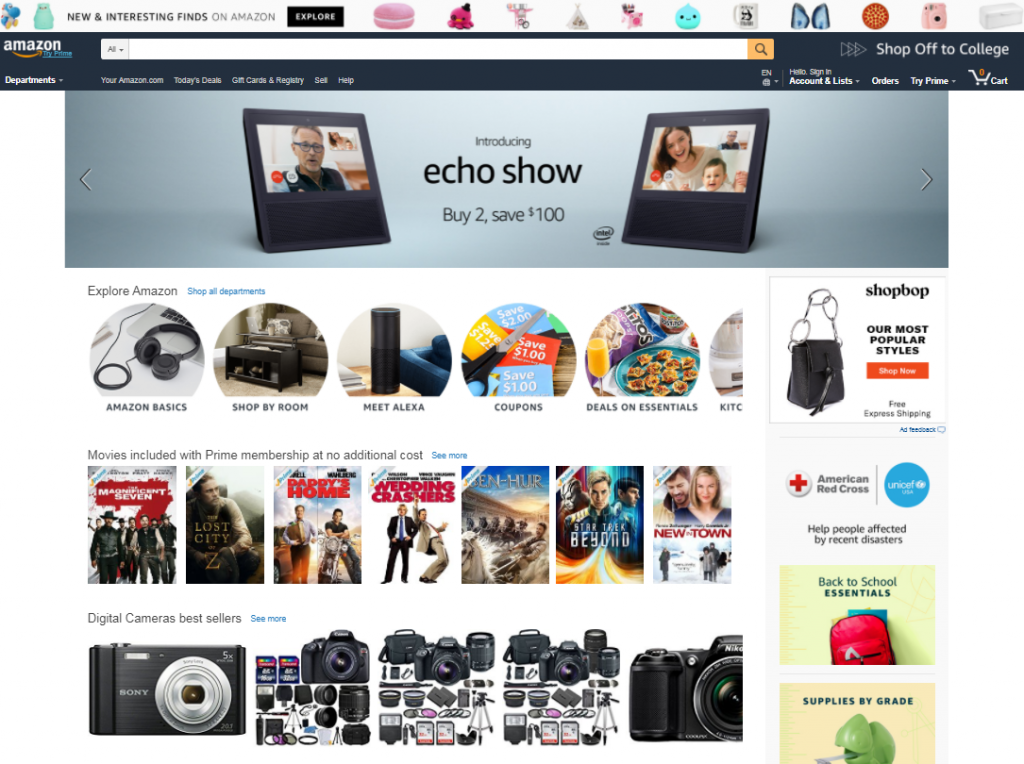 Amazon for Unknown Visitors