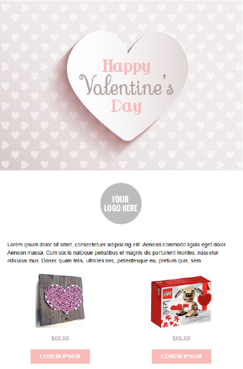 Valentines Day Email Templates - Candy Hearts