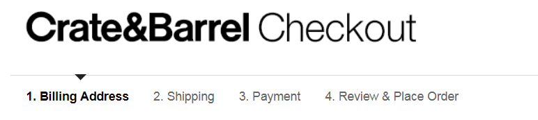 Checkout page process bar