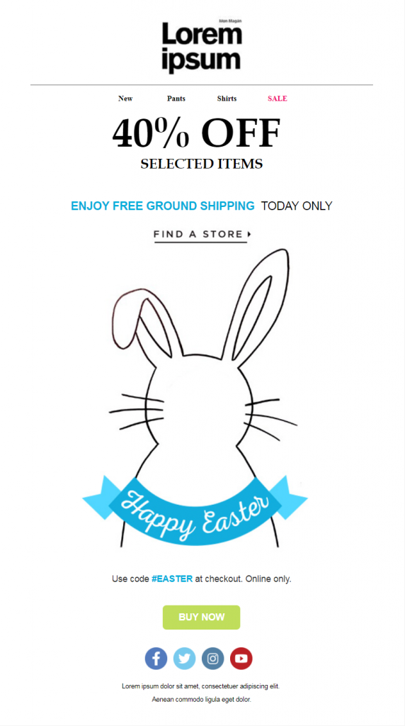 Easter Email Templates #3: Happy Easter