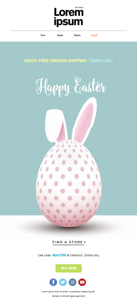 Easter Email Templates #2: Bunny Ears