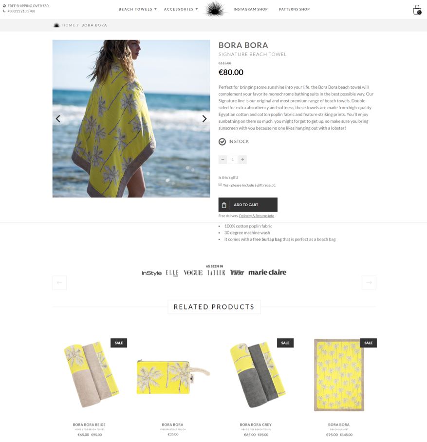 Best product pages: Sun of a Beach