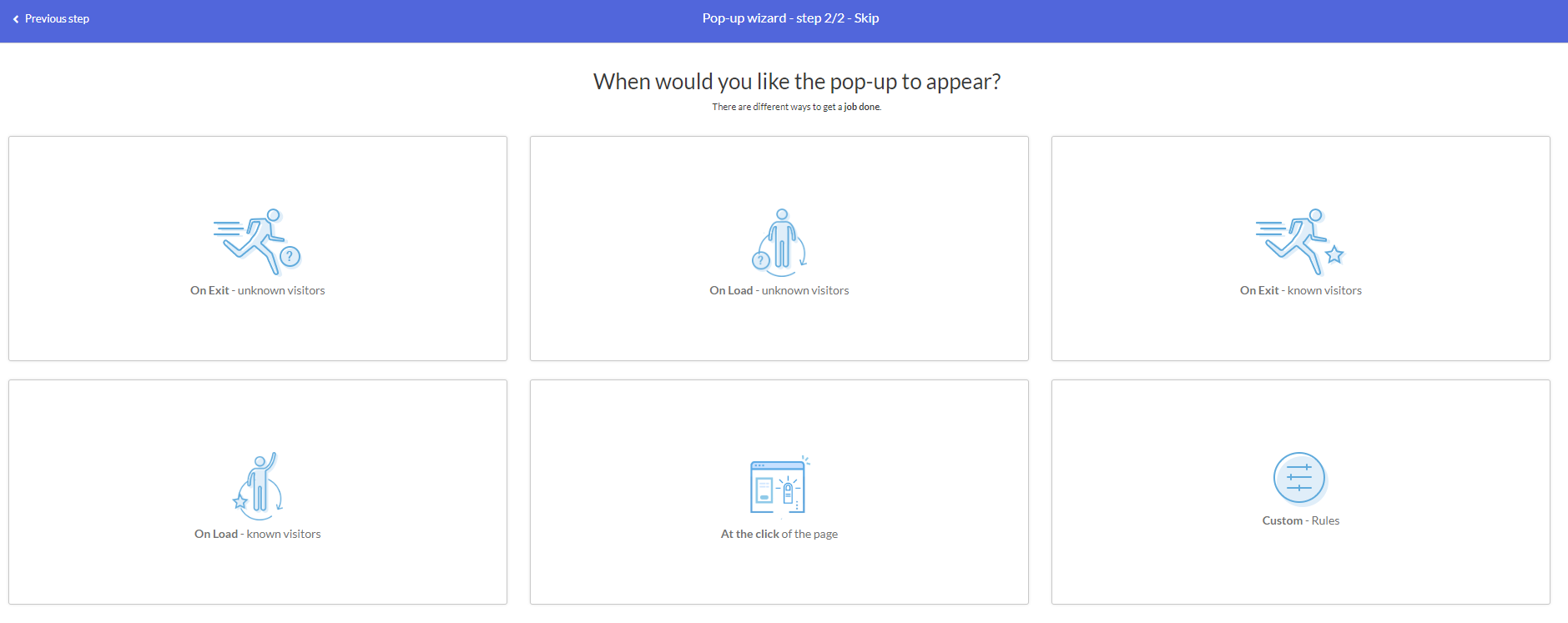 Popup triggers - New options