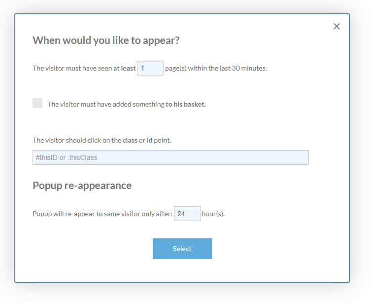 Advanced Pop-up triggers - event based