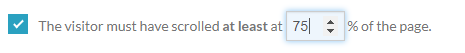 Advanced Pop-up trigger - percent scrolled