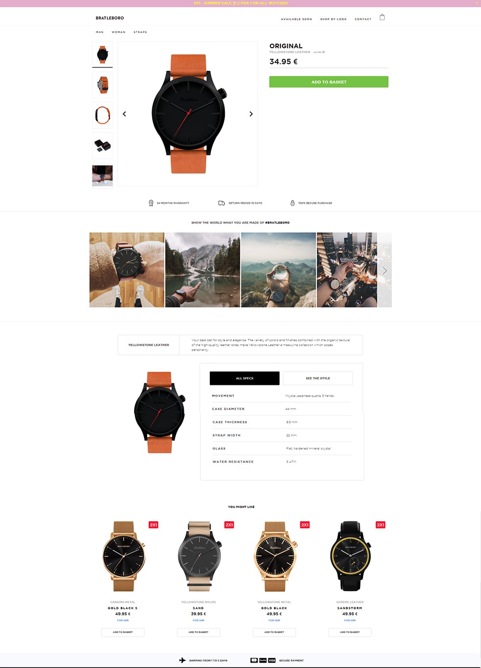 Product Page example by Bratleboro