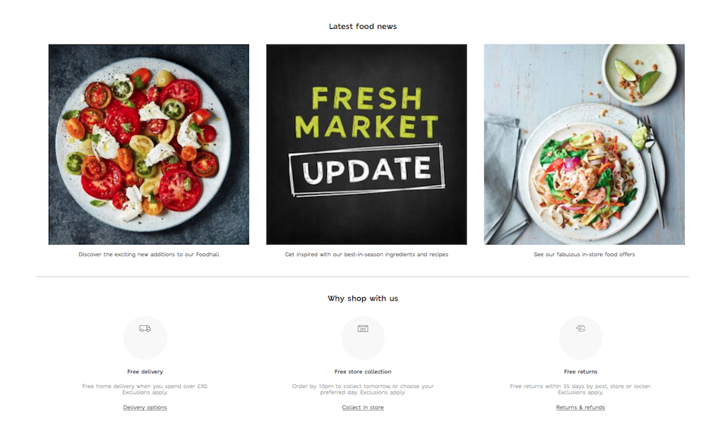 Currently, Marks and Spencer's eCommerce platform successfully showcases all of its brands and product lines
