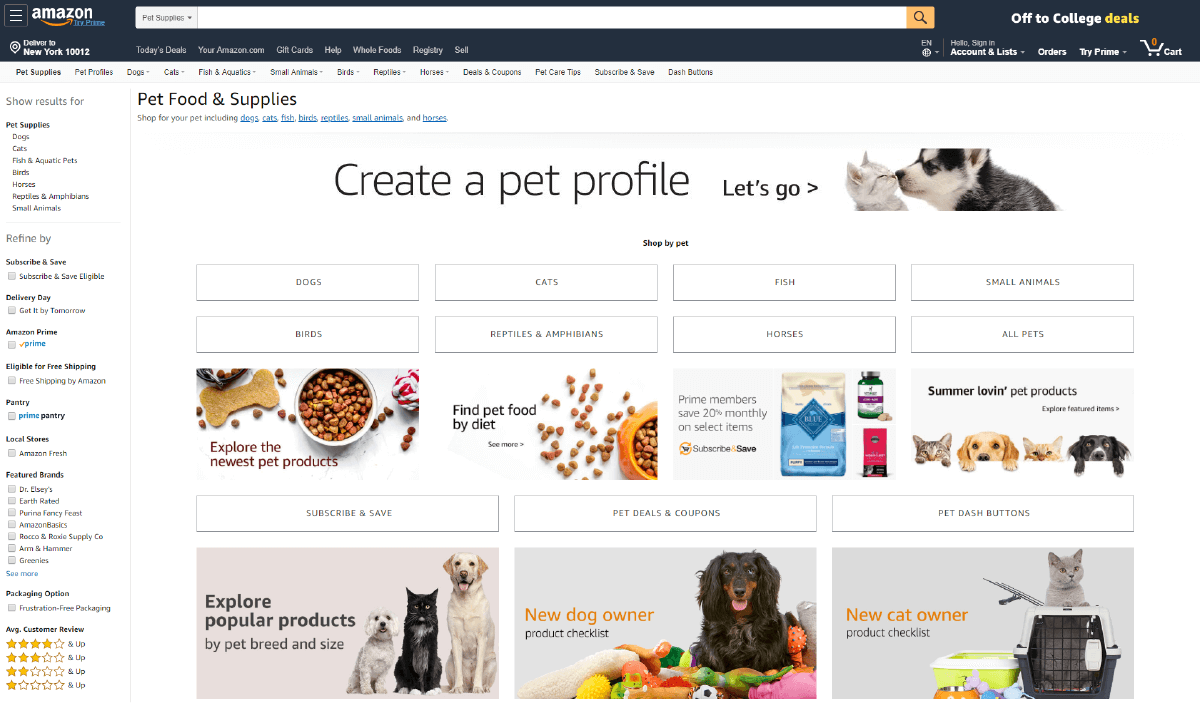 Amazon category page best practices