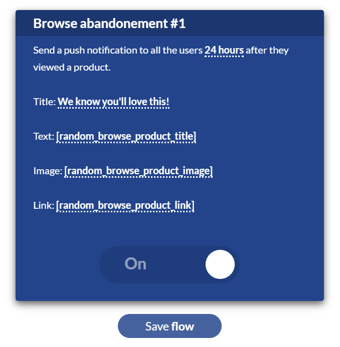 Browse abandonment setup within ContactPigeon Shopify Plus extension