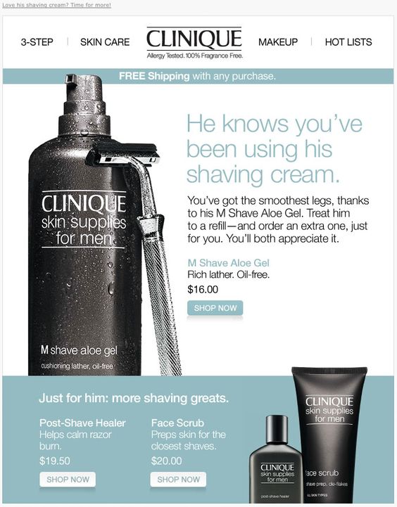 Segment specific newsletter