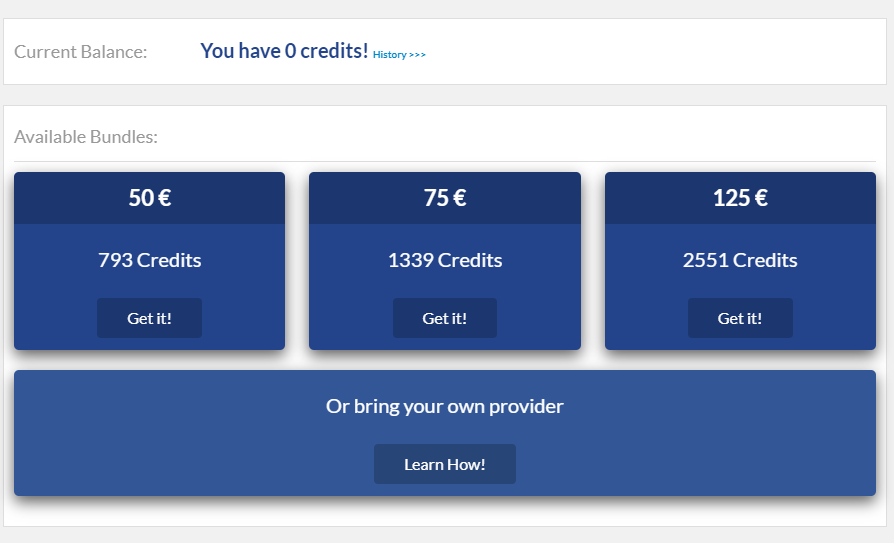 Get mobile credits