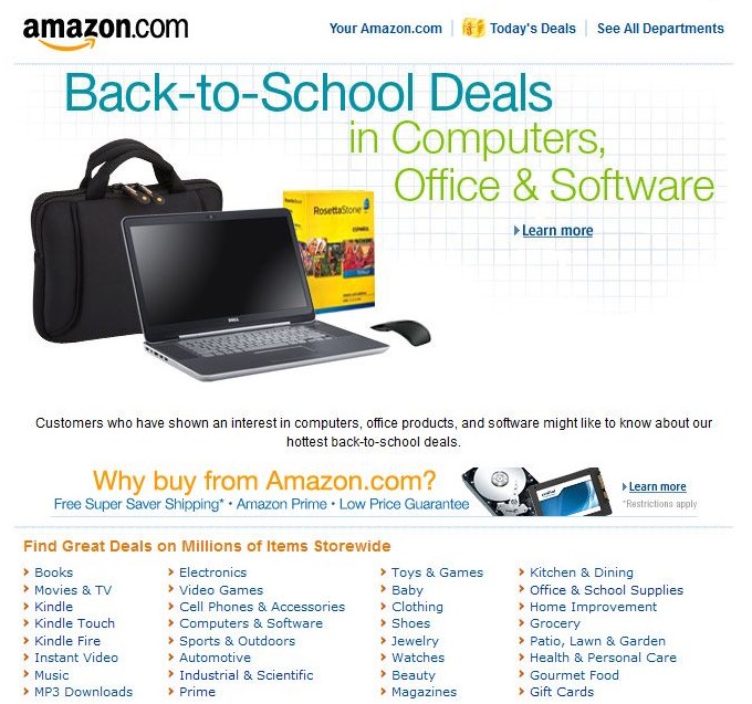 Amazon Back to School Sale