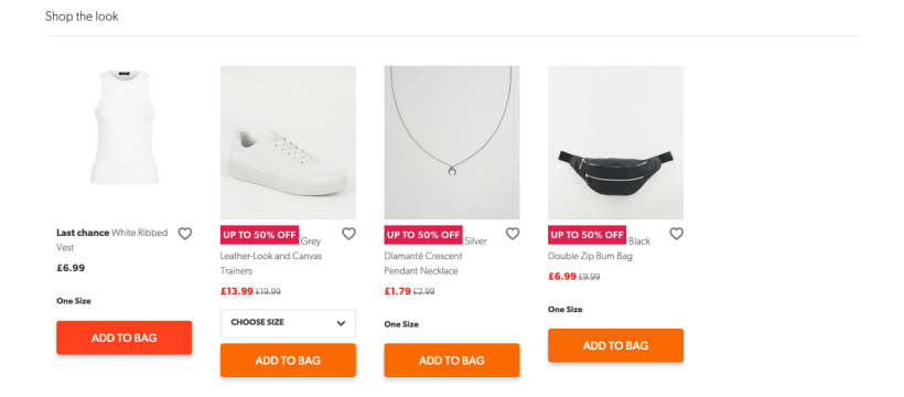 Shop the look recommendations