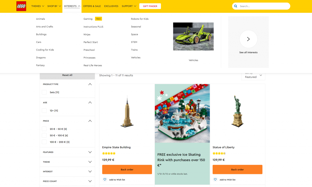 lego category page