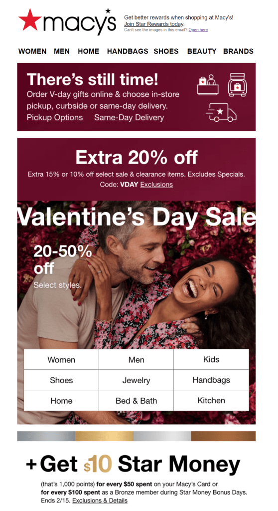 Macy's Valentine's Day promotion