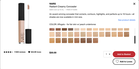 Sephora product page