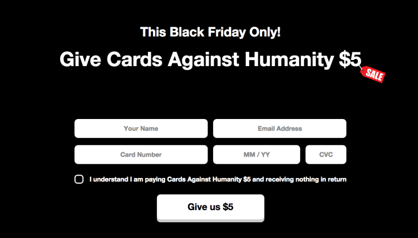 cards against humanity best black friday campaigns