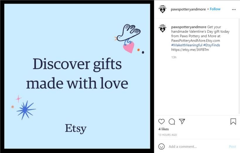 best valentine's day campaign etsy example