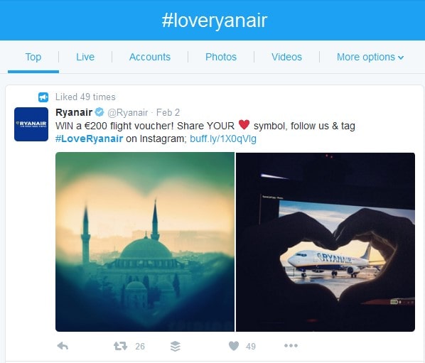 best valentine's day campaign Ryanair example