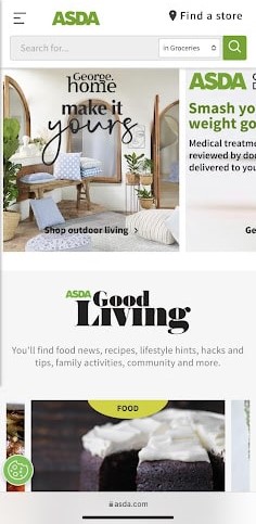 asda home page