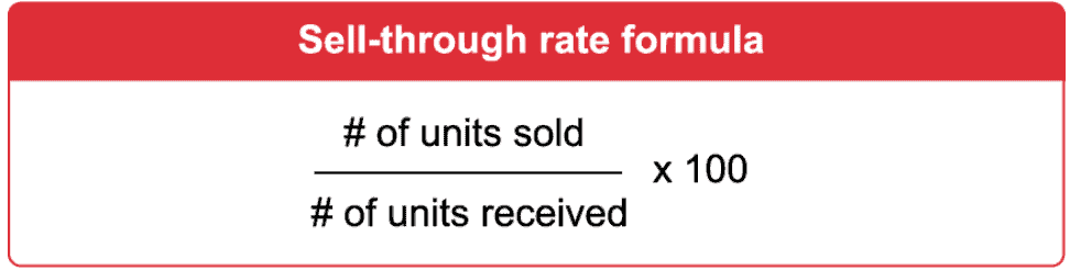 sell through rate formula