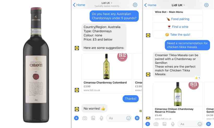 Lidl chatbot example