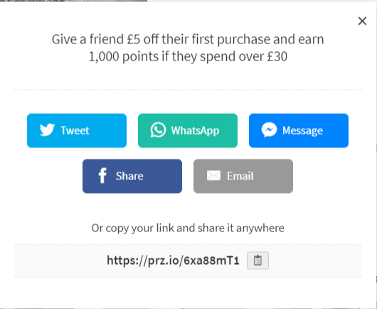 Referral campaign