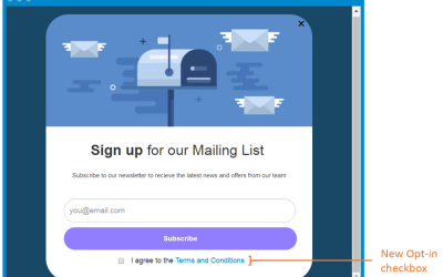 Product Update: GPDR Ready Signup Forms with Opt-In